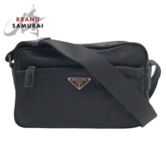 Prada Nylon Tessuto Triangle Logo Shoulder Bag