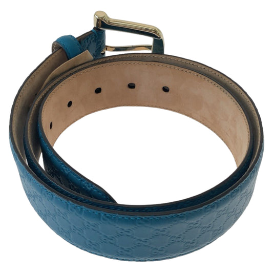 Gucci Leather Micro GG Belt Blue