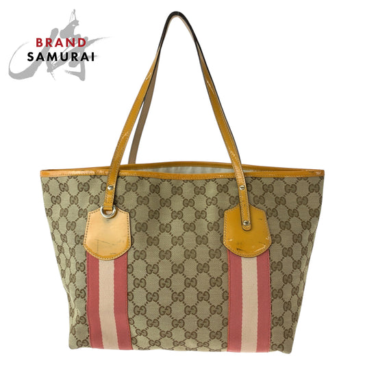 Gucci GG Canvas Sherry Line Tote Bag