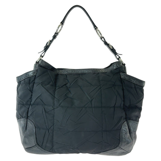 Prada Nylon Leather Tessuto Hobo Shoulder Bag