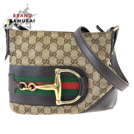 Gucci GG Canvas Horsebit Shoulder Bag