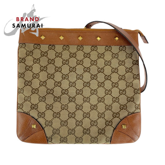 Gucci GG Canvas Leather Shoulder Bag