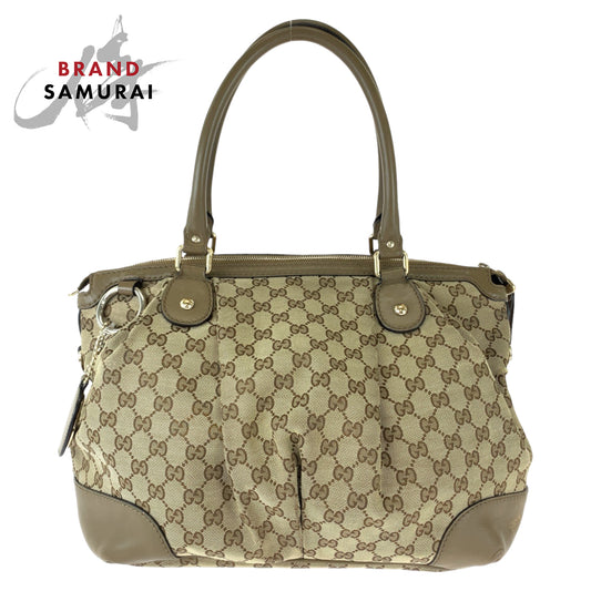 Gucci Sukey GG Canvas Handbag Brown