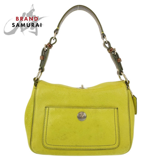 Coach Yellow Leather Shoulder Bag