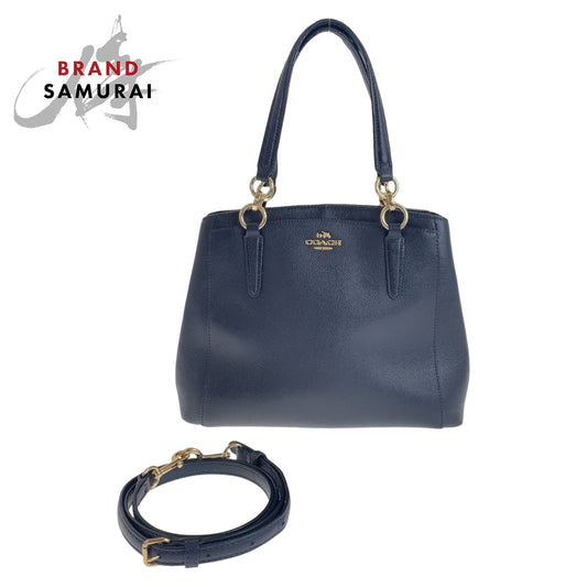 Coach Navy Gold PVC 2way Shoulder Bag B57847