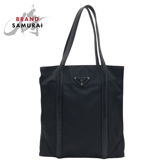 Prada Nylon Tessuto Triangle Logo Tote Bag