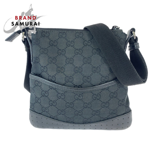 Gucci Black GG Canvas Shoulder Bag 147671