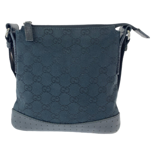 Gucci Black GG Canvas Shoulder Bag 147671