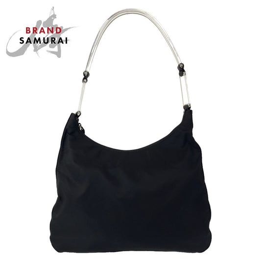 Prada Tessuto Nylon Shoulder Bag Black