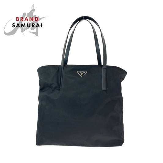 Prada Nylon Tessuto Logo Tote Bag