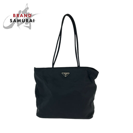 Prada Nylon Tessuto Triangle Logo Tote Bag