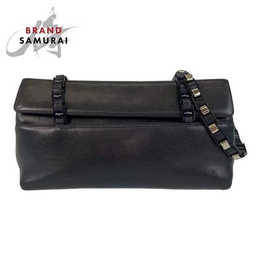 Salvatore Ferragamo Vara Leather Shoulder Bag