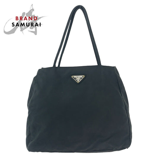 Prada Nylon Tessuto Triangle Logo Tote Bag