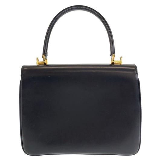 Bally Vintage Black Leather 2way Handbag