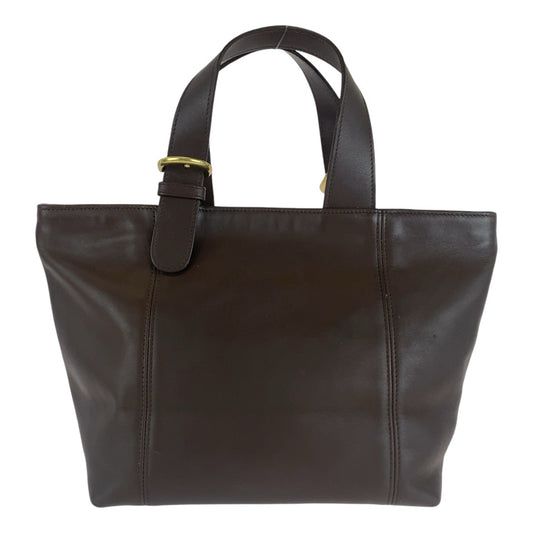 Coach Leather Tote Bag Brown Gold Hardware