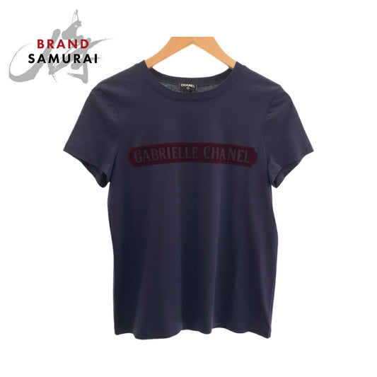 Chanel Cotton T-Shirt Navy Red Size 34