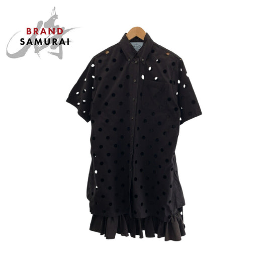 Prada Black Cotton Eyelet Lace Dress