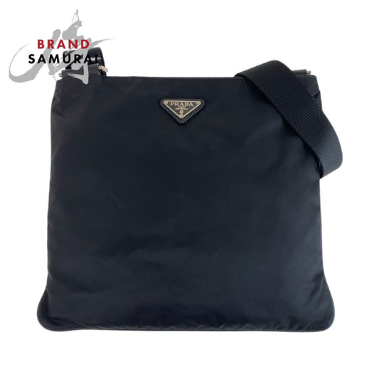 Prada Nylon Tessuto Triangle Logo Messenger Bag