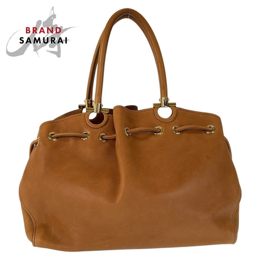 Salvatore Ferragamo Leather Gancini Tote Bag