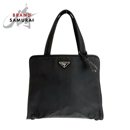 Prada Nylon Tessuto Triangle Logo Tote Bag