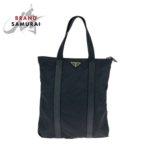 Prada Saffiano Tessuto Nylon Leather Tote