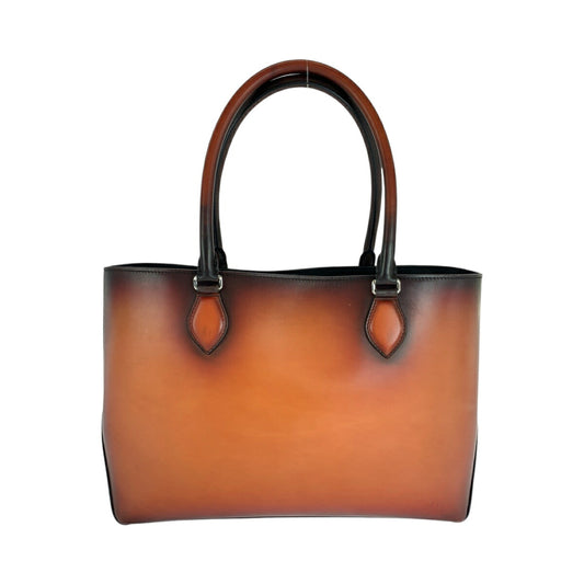 Berluti Leather Calligraphy Mini Tote Bag