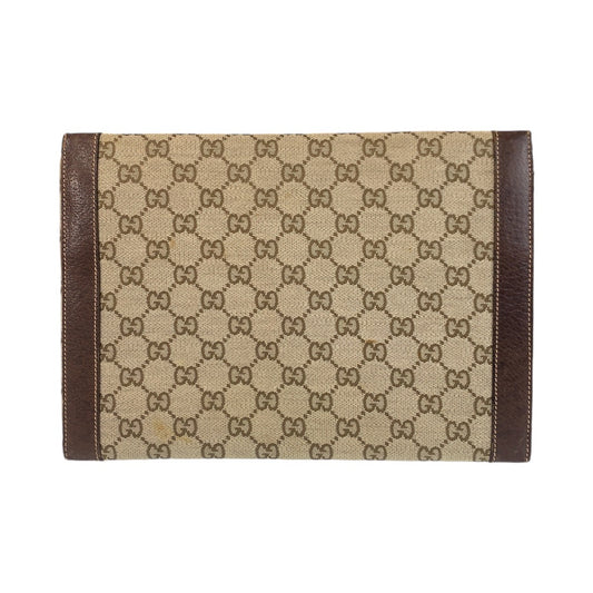 Gucci Brown Leather Clutch Bag