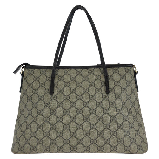 Gucci GG Supreme Canvas Leather Tote Bag