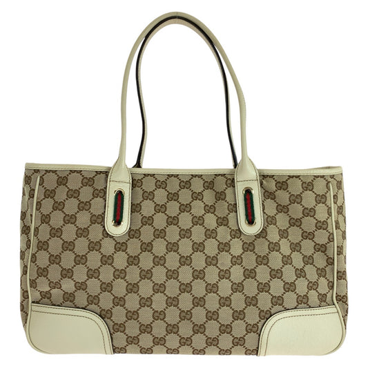 Gucci Princy Tote Bag GG Canvas Leather