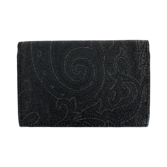 ETRO Black PVC Leather Card Case