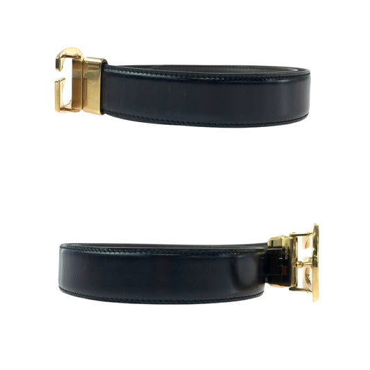 Gucci Leather G Buckle Reversible Belt