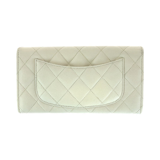 Chanel Caviar Skin Matelasse Long Wallet