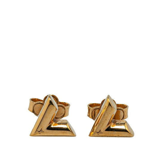 Louis Vuitton Essential V Stud Earrings Gold