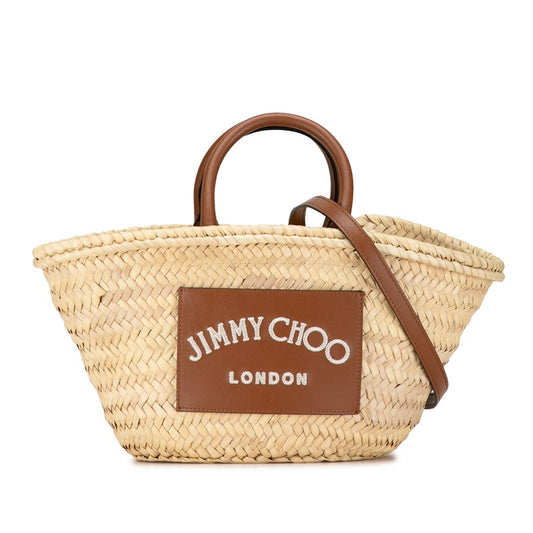 Jimmy Choo Raffia Leather 2WAY Shoulder Bag