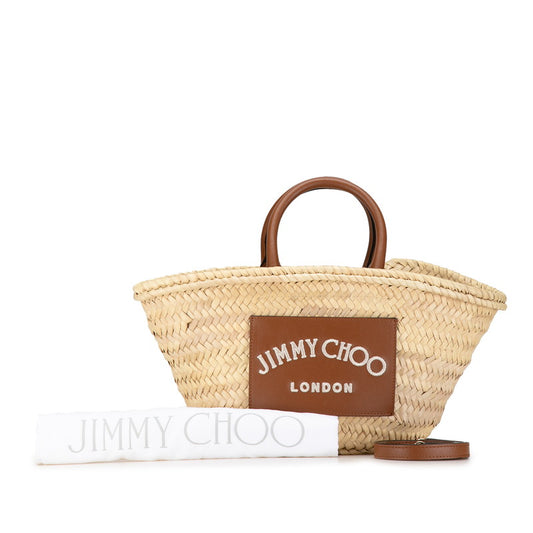 Jimmy Choo Raffia Leather 2WAY Shoulder Bag