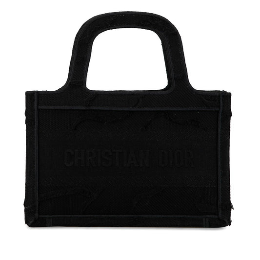 Dior Book Tote Mini Canvas Handbag Black