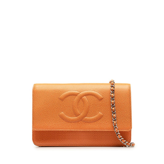 Chanel Caviar Chain Wallet Shoulder Bag