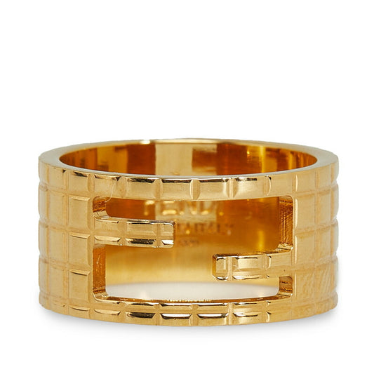 Fendi Gold Plated Wide Band Ring