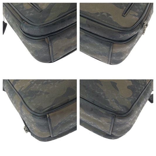 Coach Leather Camouflage Shoulder Bag