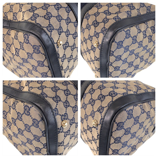 Gucci GG Canvas Leather Handbag