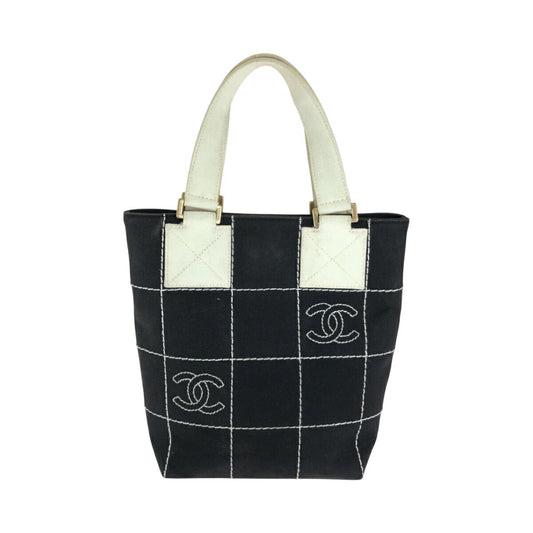 Chanel Canvas Wild Stitch Tote Bag