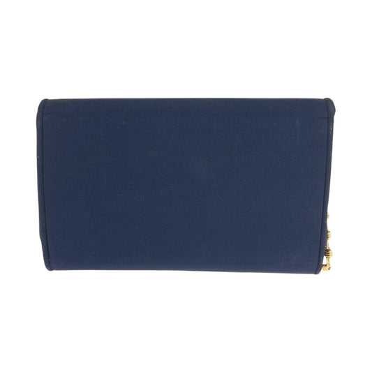 Gucci Vintage Navy Canvas Chain Shoulder Bag