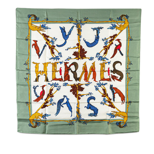 Hermes Silk Scarf Animal Alphabet