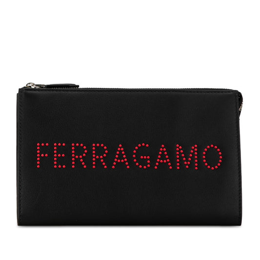 Salvatore Ferragamo Leather Clutch Bag