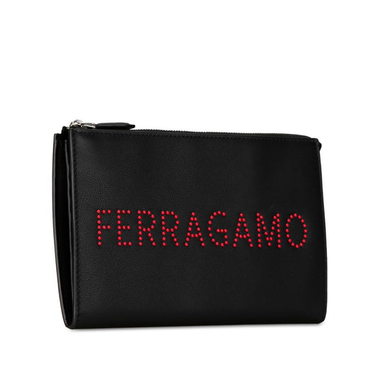 Salvatore Ferragamo Leather Clutch Bag