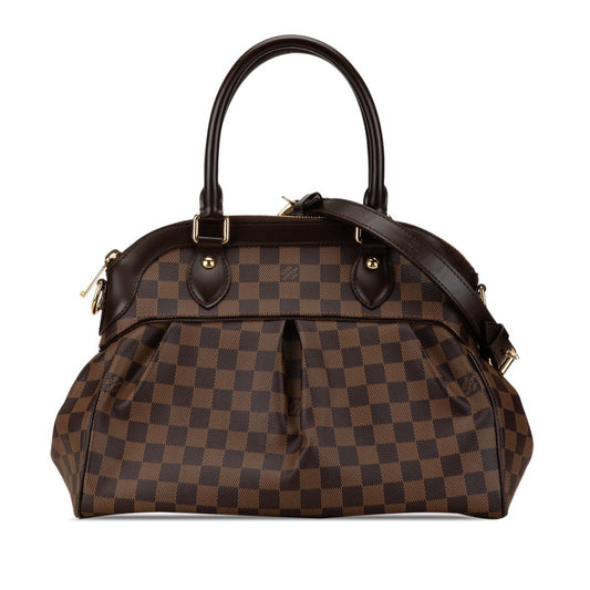 Louis Vuitton Damier Trevi PM 2WAY Handbag Brown