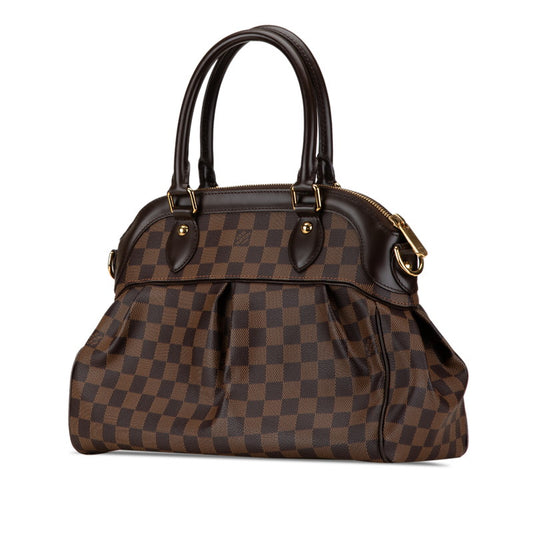 Louis Vuitton Damier Trevi PM 2WAY Handbag Brown