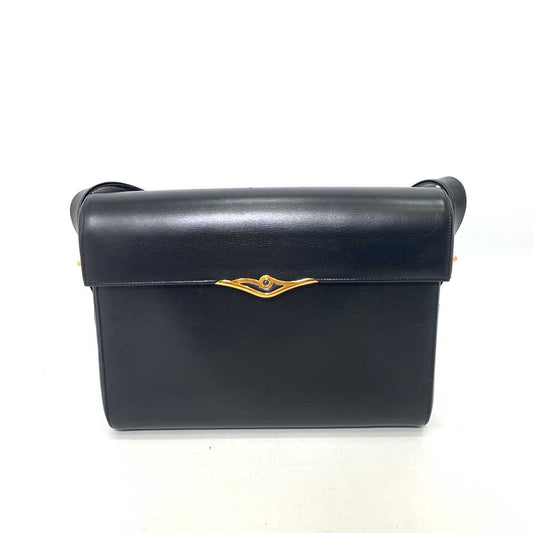 Cartier Sapphire Line Shoulder Bag Dark Navy Leather