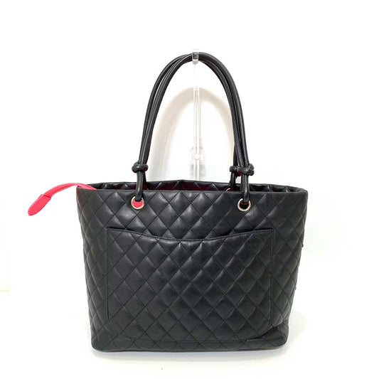 Chanel Cambon Large Tote Bag Black Leather