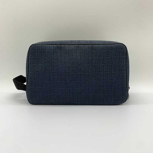 Hermes Clutch Bag Globetrotter MM Navy Canvas